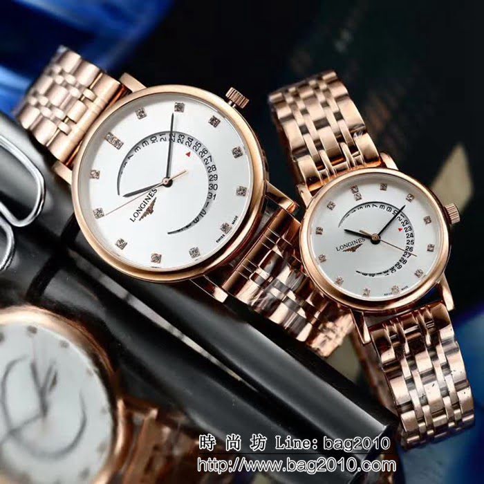 LONGINES浪琴 精鋼表殼石英機芯 情侶對表 WSS0238